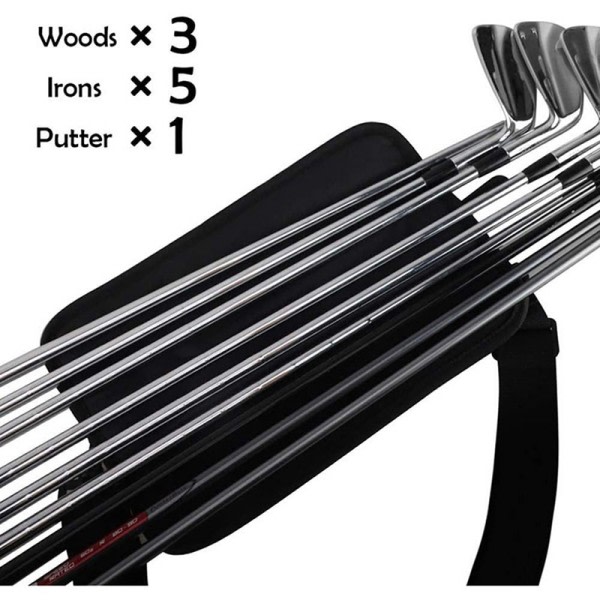 Mini Lättvikts Nylon Golf Club Carrier Bag Carry Driving Range Rese påse Golf Träningsväska