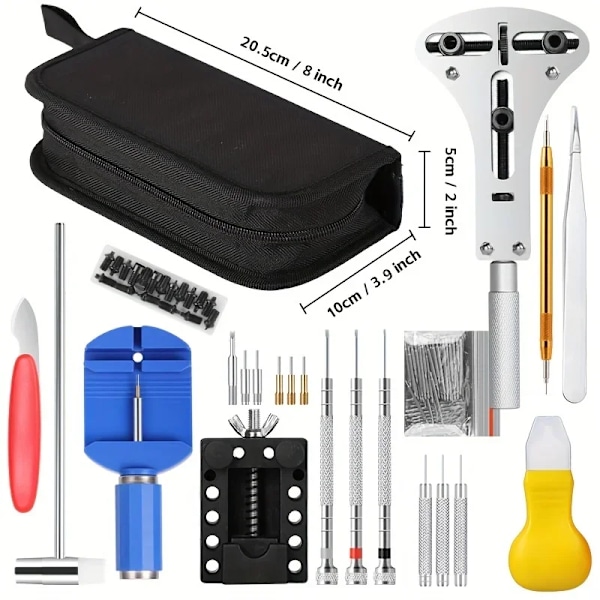 147 delar Klockare Klocka Reparation Reparation Verktyg Kit