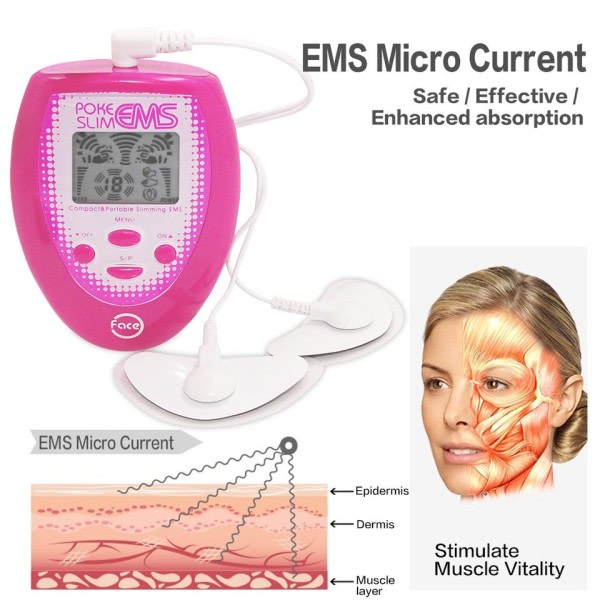 Ansiktsløfting maskin ansiktsbehandling muskelstimulator V ansikt slanking trener EMS massasje