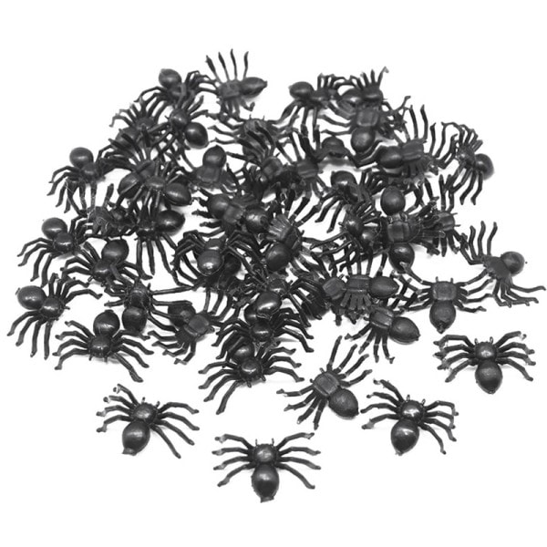 50kpl Kauhu Musta Hämähäkki Haunted House Spider Web Baari Juhla Sisustus tarvikkeet Simulaatio Tricky lelu