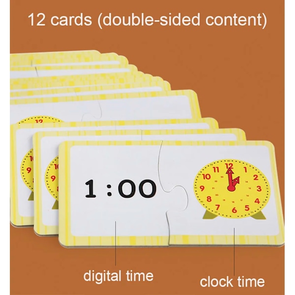 Time Minutt Sekund Kognisjon Matching Puslespill Leker