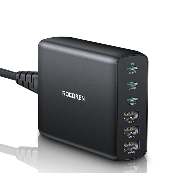 Flere Type C lader USB C PD Rask lader Hurtig lading 4.0 3.0 Desktop Ladestasjon