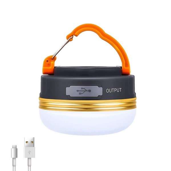 USB Oppladbar Bærbar Lommelykt 1800mAh Camping utstyr Lys LED Lantern Bord lampe