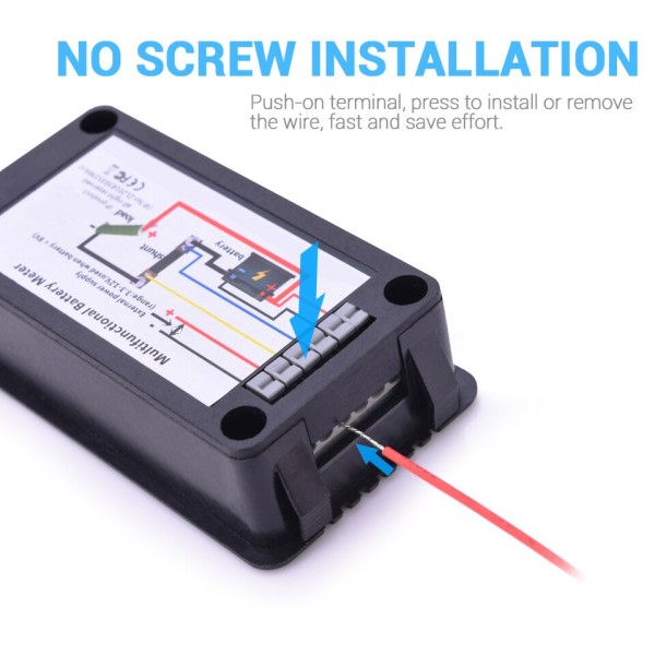 LCD Display DC Batteri Monitor Meter Voltmeter Amperemeter