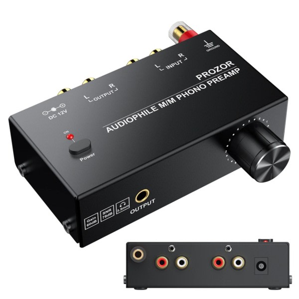 Phono Preamplifier Audiophile M/M Preamp Preamplifier Phono 2 RCA Input Output Port