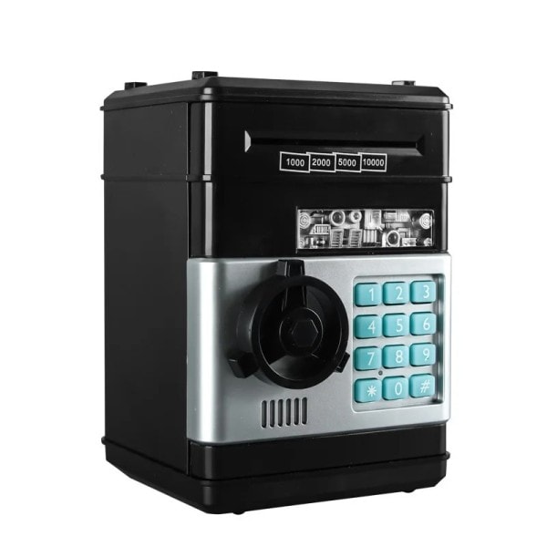 Elektronisk Piggy Bank Automatisk Mini Safe Mynt Kontanter Spara Pengar Låda