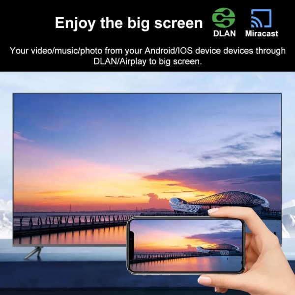 Smart TV Box Android 13 Quad Core Cortex A53 Support 8K Video 4K HDR10 Dual Wifi BT Google Voice