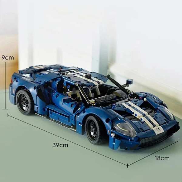 Teknisk 1486 piecesClassic GT Racing Bil 1:12 Kompatible 42154 Byggeklodser
