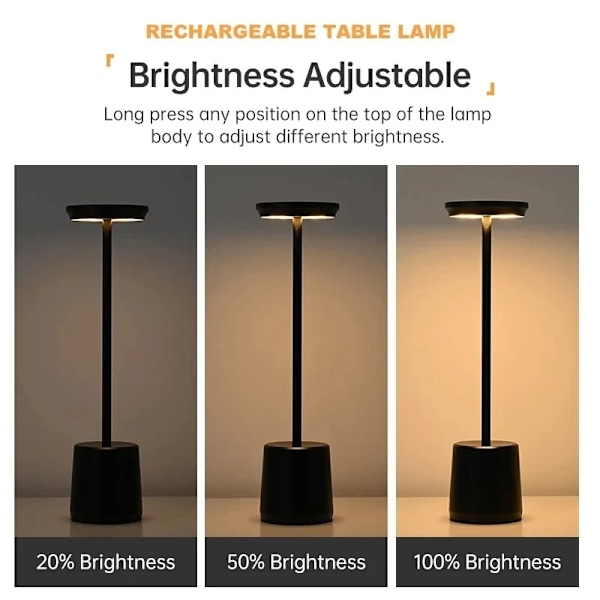 Simple Touch Sensor LED Bord Lampe Genopladelig Skrivebord Lampe