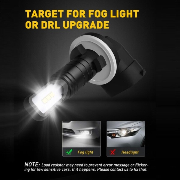 LED pærer tåkelys for biler led tåke kjøring lampe høy lys bil lys