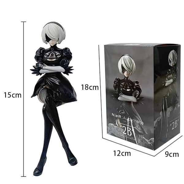 15CM NieR:Automata Yorha Nr. 2 Typ B PVC Anime Action Figurer Modell Leksak