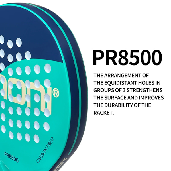 Padel Racket Karbon Fiber Overflate med EVA Minne