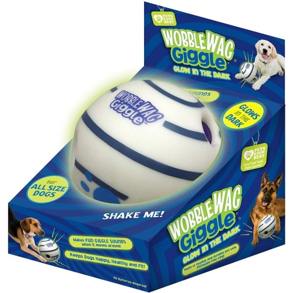 Glow Ball Interactive Hund Leksak Kul Giggle Ljud När rullad eller skakas