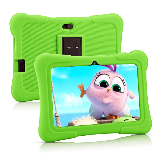 Kids Tablet Quad Core Android 10 32GB WiFi Bluetooth Pædagogisk Software Installeret