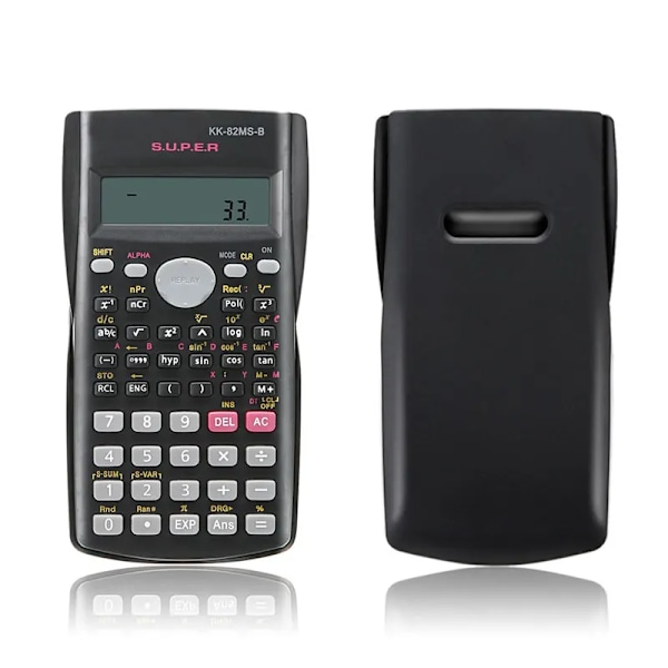 Videnskabelig lommeregner med 240 funktioner og 2-linjers skærm Multi-formål bærbar elev beregner til matematik undervisning