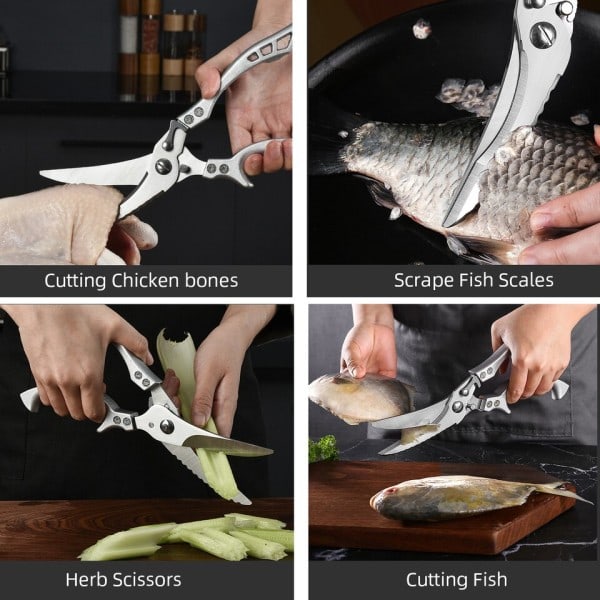 Kök sax kyckling ben kök sax,Duck fisk kutter 4Cr rostfritt stål fisk sax