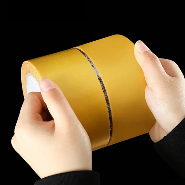 1 Rull 5M Dubbel Sided Tejp Hög Viskositet Grid Fiber Transparent Dubbel Sided Tejp Klibbig Adhesiv Fiber Mesh Tejp