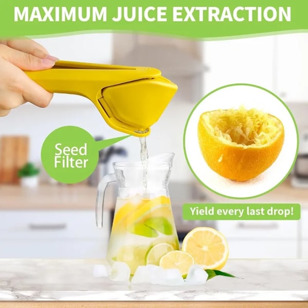Max Juice Extraktion Citron Lime Squeezer Lätt att använda Platt Citron Squeezer med hävstång