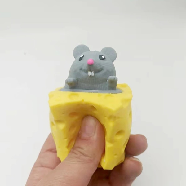 Stressiä lievittävä lemmikki juusto hiiri juusto nipistys hauska stressi pallo aukko orava kuppi pilkku lelu fidget lelut