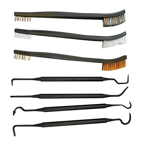Dobbeltende Stål Wire Børste & Nylon Pick Set