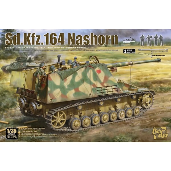 Border BT-024 1/35 scale Sd.Kfz.164 Nashorn Tank Destroyer  model kit