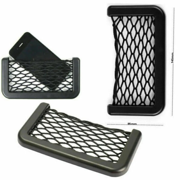 3 delar Universal Bil Arrangör Mesh Förvaring Väska Net Ficka Telefon hållare nät