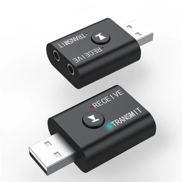 Bluetooth Ljud Adapter Bluetooth USB Mottagning Sändare 2-i-1 Ljud Sändare Mottagare