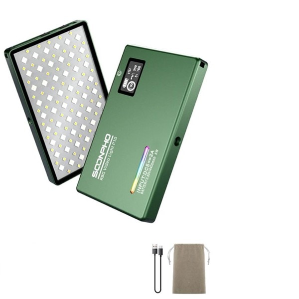 RGB LED Kamera Ljus Full Färg Utgång Video Ljus Kit Dimbar 2500K-8500K Bi-Color Panel Ljus