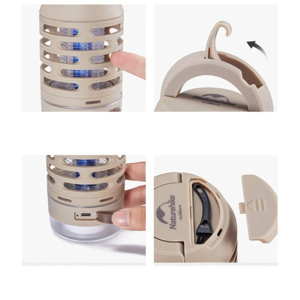 Camping Elektrisk Chock Myggdödare Lampa Utomhus Strålkastare Insektsdödare Repellent