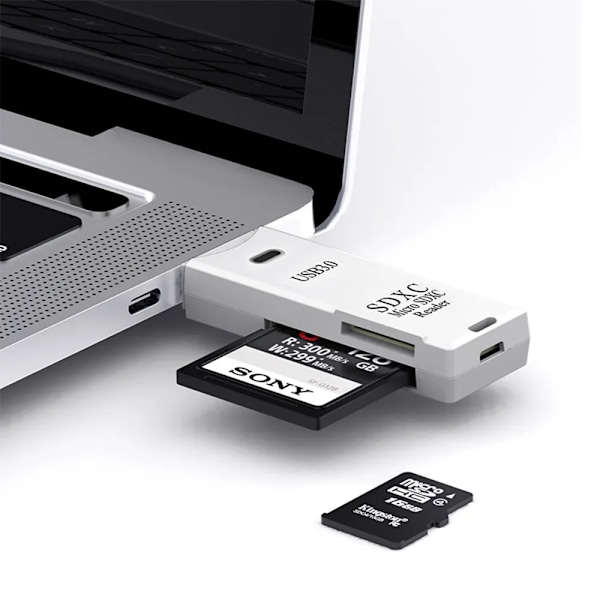 2 IN 1 Card Reader USB 3.0 Micro SD TF Card Memory Reader High Speed Multi-card Writer Adapter Flash Drive