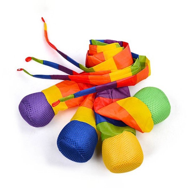 Hånd kaste bold sandpose regnbue bold sjov legetøj træning fysisk fitness  udendørs rekvisitter bånd blød bold 61fe | Fyndiq