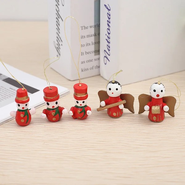 Trä jul hänge god jul dekoration till hem Navidad jul träd hängande prydnader