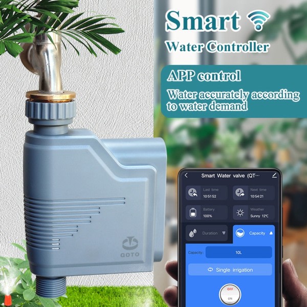 Smart vanding timer smart sprinkler dryp vanding system indbygget vand flow optager vand kontrol