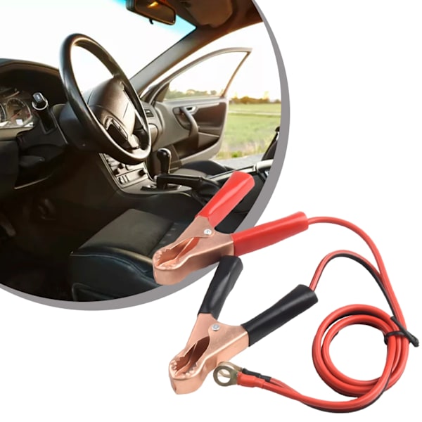 2 Styks Bil 50AMP Batteri Inverter Wire Strøm Overførsel Kabel Alligator Clip
