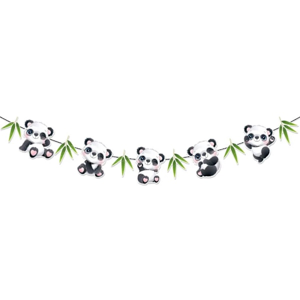 Tecknad Panda Fest Dekorationer Folie Ballonger