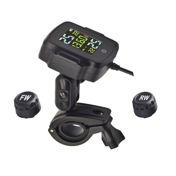 Motorsykkel TPMS Motos Dekk trykk overvåking system motor dekk temperatur alarm med 2 eksterne sensorer