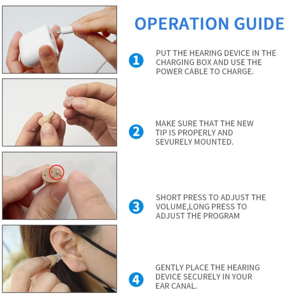 Kannettava Mini CIC Digitaalinen Näkymätön Kuulolaitteet Korva Ääni Vahvistin Korvassa ääni äänenvoimakkuus säädettävä kuulolaitteet