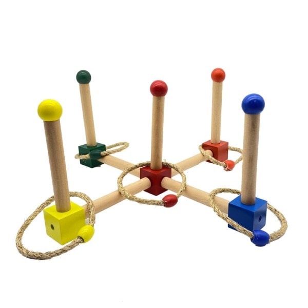 Treeyear Ring Toss Spel Montessori Praktisk Liv Material, Utbildnings Trä leksak