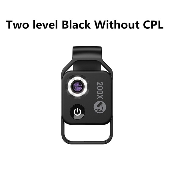 200X Förstoring Mikroskop Lens med CPL Mobil LED Light Micro Pocket Macro Lenses