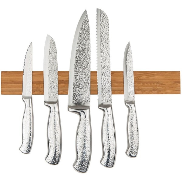 Kraftfull Vägg fäste Magnetisk Kniv Strip,Solid Bambu trä Kniv Rack,16 Inch