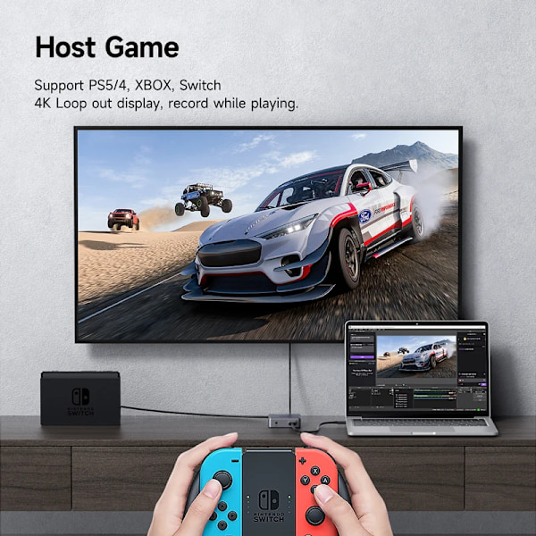 4K HDMI-kompatibel Video Capture Card Loop Out for Game Recording Live Streaming 1080P Grabber