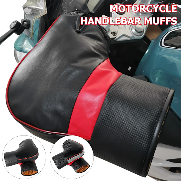 1 par motorcykel styr muffer beskyttende motorcykel scooter tyk varmt greb