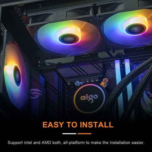 Vesi jäähdytys CPU jäähdytin RGB tuuletin neste jäähdytyselementti integroitu jäähdytin