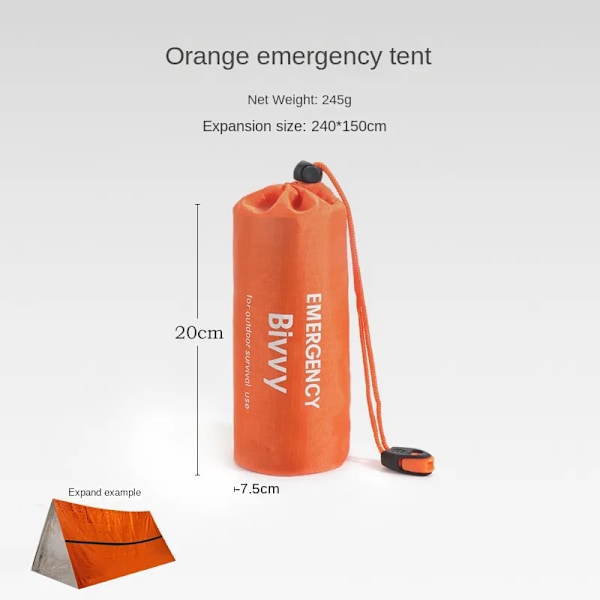 2 Person Emergency Shelter Survival Tent Kit