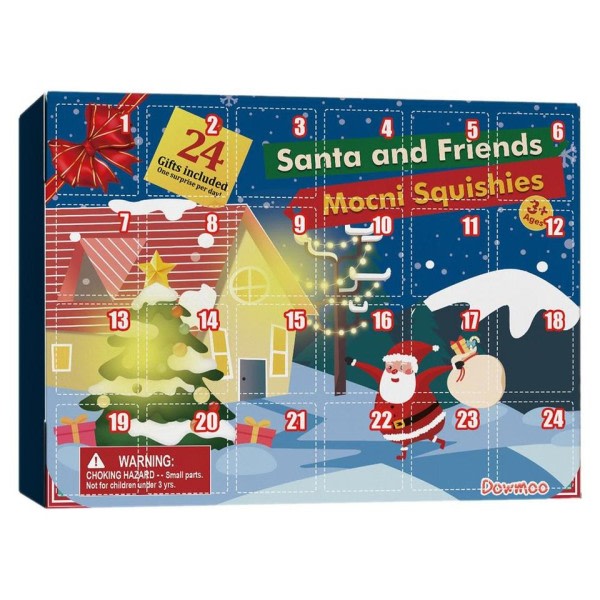 Jul advent kalender med utsøkt gave boks søt snømann mochi dyr nedtelling leketøy