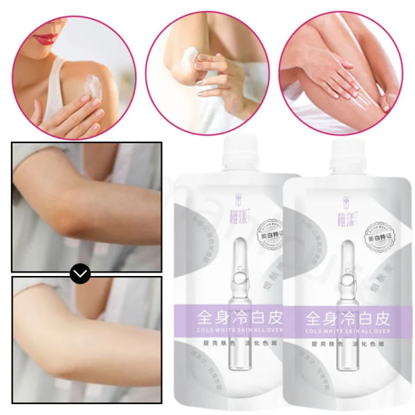 Silkeslen blekning kropp lotion kropp film niacinamid hel kropp kall vit hud blekning