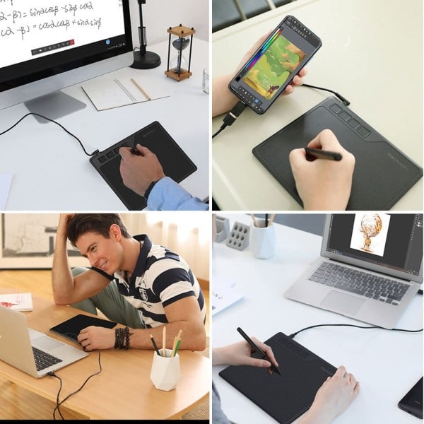 5 x 4 tuumaa digitaalinen tabletti anime, grafiikka tabletti piirtämiseen & pelaaminen OSU 8192 tasolla paristoton kynä