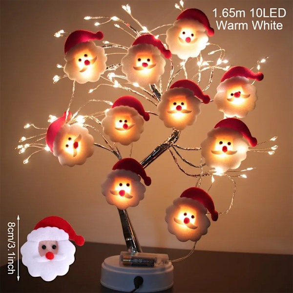 Snemand jul LED Garland String Lys Glædelig jul pynt
