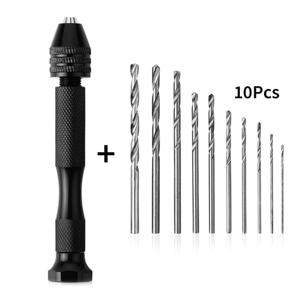 Håndbore boring hul aluminium legering mini mikro aluminium hånd bore med drejning chuck