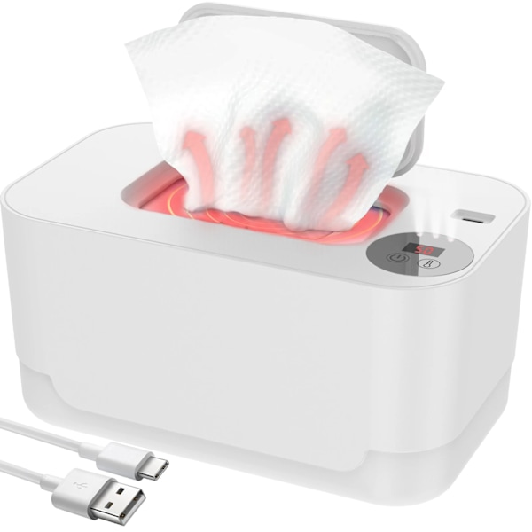 Vauvan pyyhe lämmitin LED valo USB virta kannettava pyyhe lämmitin 40-55°C säädettävä vauvan pyyhe lämmitin